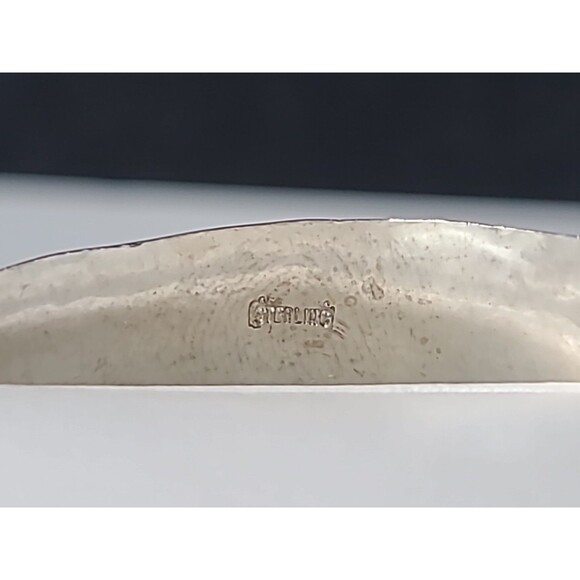 925 Sterling Silver Hammered Bangle Bracelet Vintage, READ Description - Picture 6 of 10